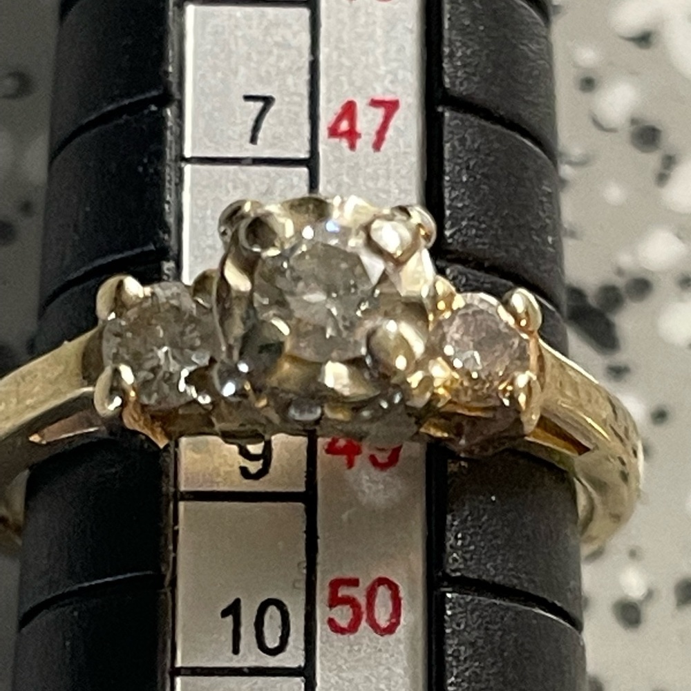 14k Gold Ring with Diamonds.